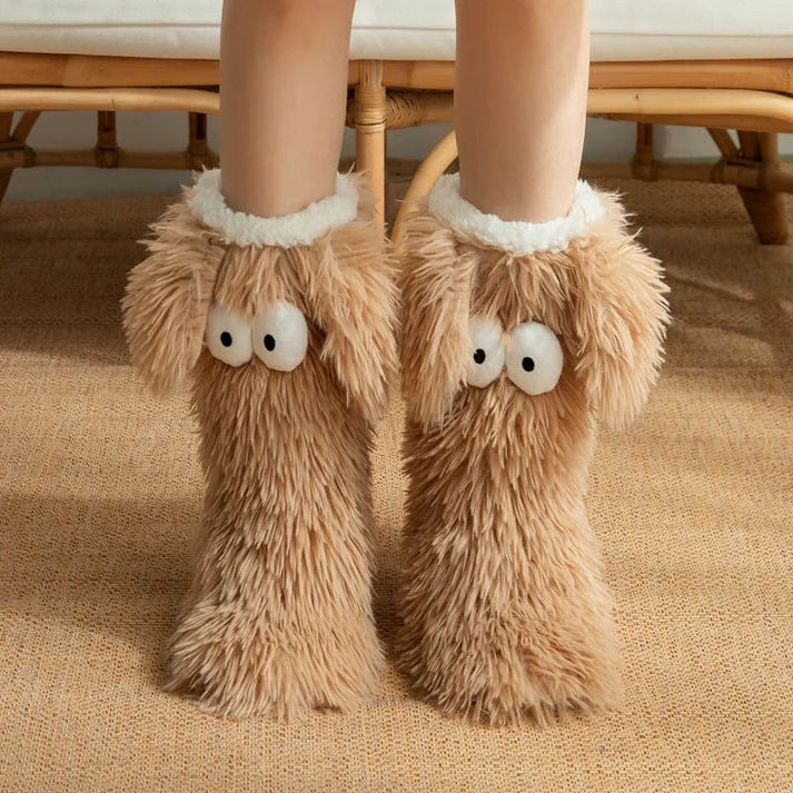 Plus Size Fluffy Monster Indoor Slipper Socks