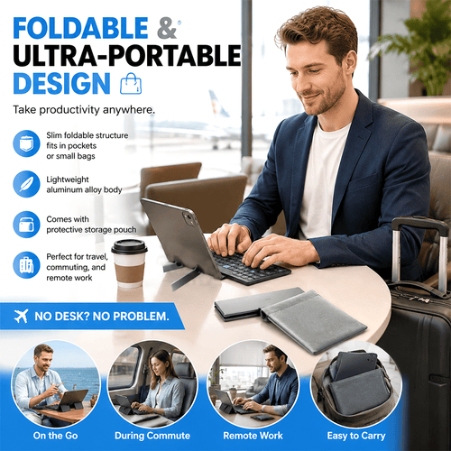 🔥Hot Sale 49% OFF🔥 Mini Bluetooth Folding Keyboard for Phone and Tablet Travel Typing