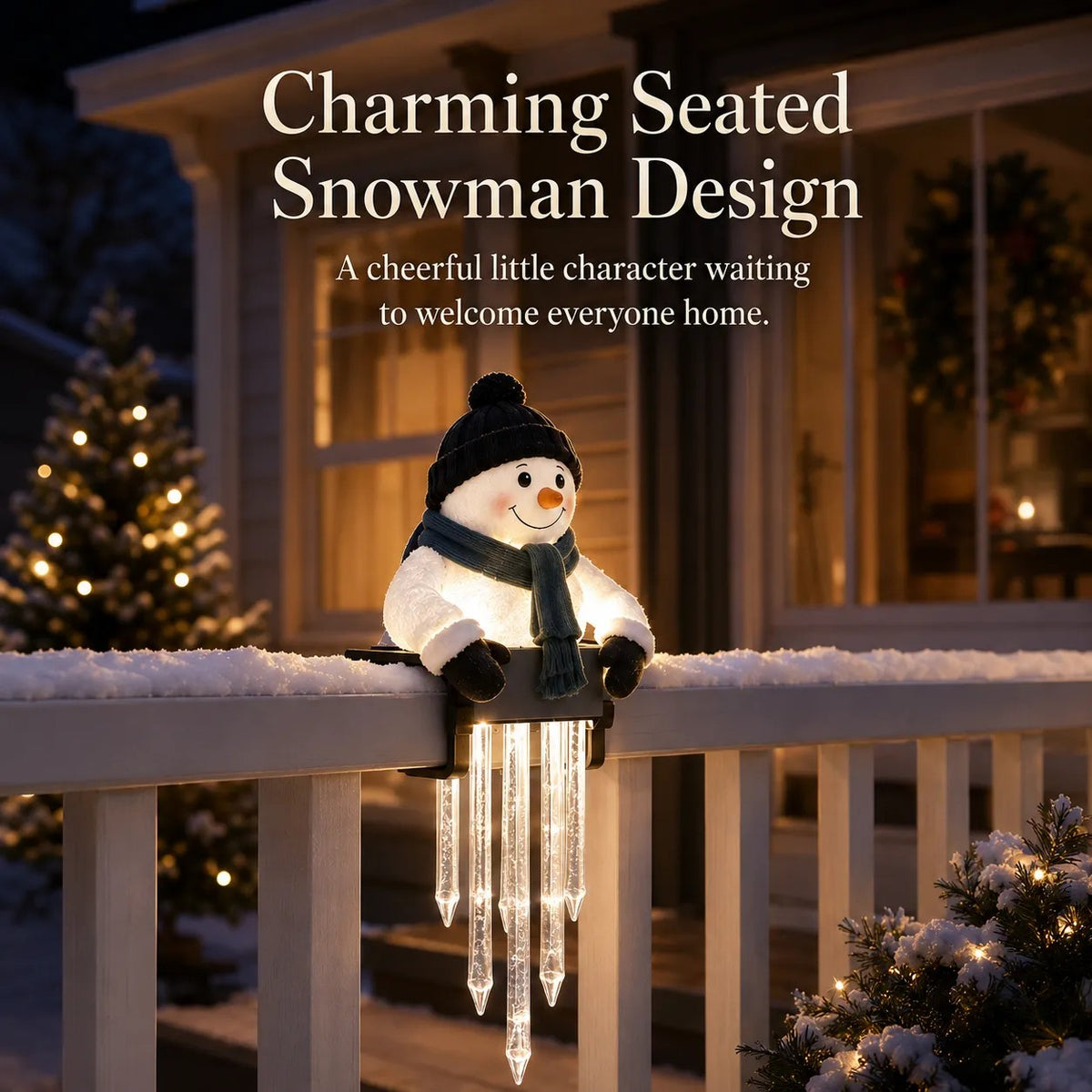 🔥 Today 49% OFF - WinterGlow Snowman Icicle Light Decor