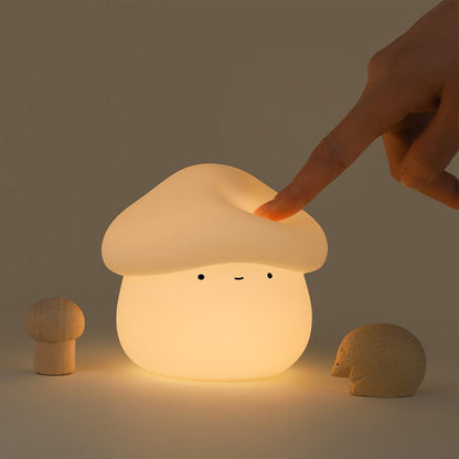 Silicone Mushroom Night Light Pat Light 15/30 Minutes Delay Off Two Dimmers 1W