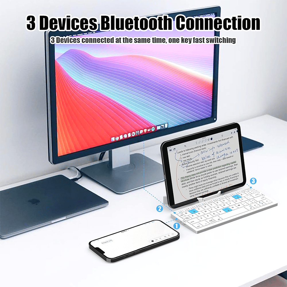 🔥Hot Sale 49% OFF🔥 Mini Bluetooth Folding Keyboard for Phone and Tablet Travel Typing