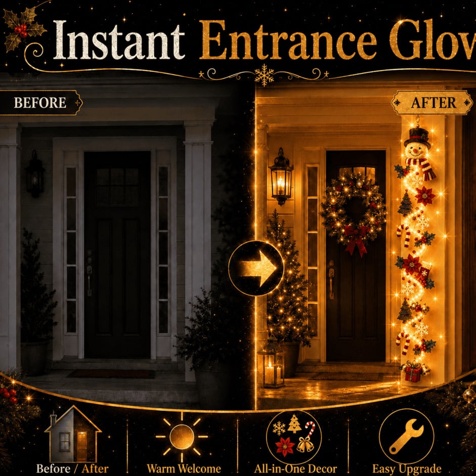 🎄MerryCascade Glowing Christmas Door Hanger