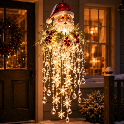 Crystal Cascade Christmas Snowflake LED Hanging Light