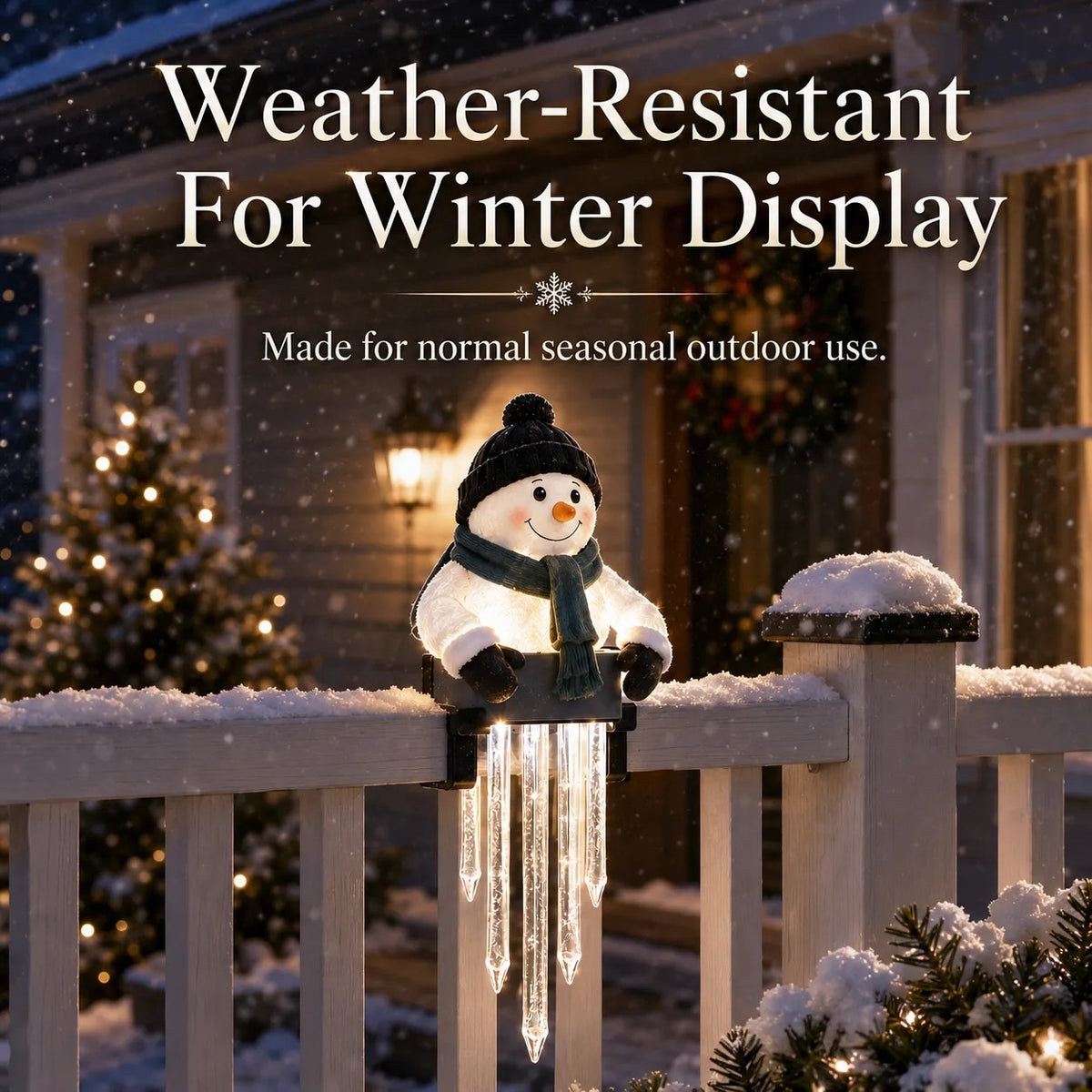 🔥 Today 49% OFF - WinterGlow Snowman Icicle Light Decor