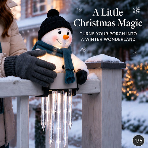 🔥 Today 49% OFF - WinterGlow Snowman Icicle Light Decor