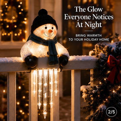 🔥 Today 49% OFF - WinterGlow Snowman Icicle Light Decor