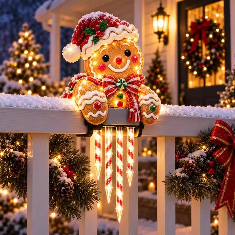 🔥 Today 49% OFF - WinterGlow Snowman Icicle Light Decor