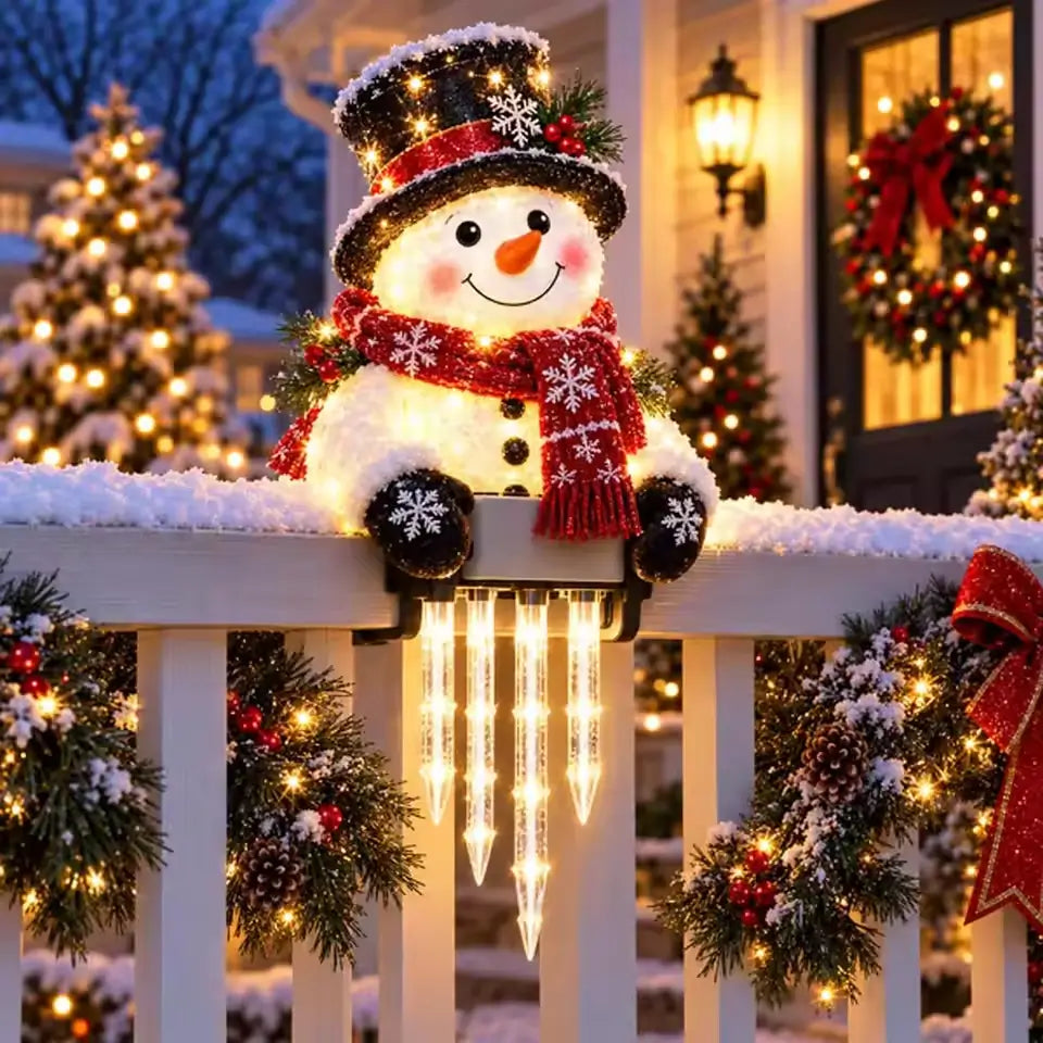 🔥 Today 49% OFF - WinterGlow Snowman Icicle Light Decor
