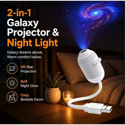 🎁2-in-1 Galaxy Projector & Night Light🌌