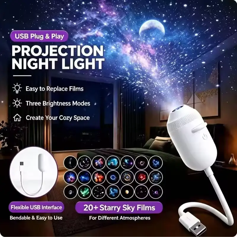 🎁2-in-1 Galaxy Projector & Night Light🌌