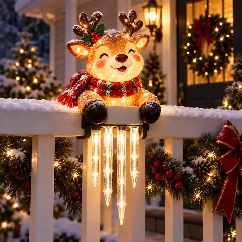 🔥 Today 49% OFF - WinterGlow Snowman Icicle Light Decor