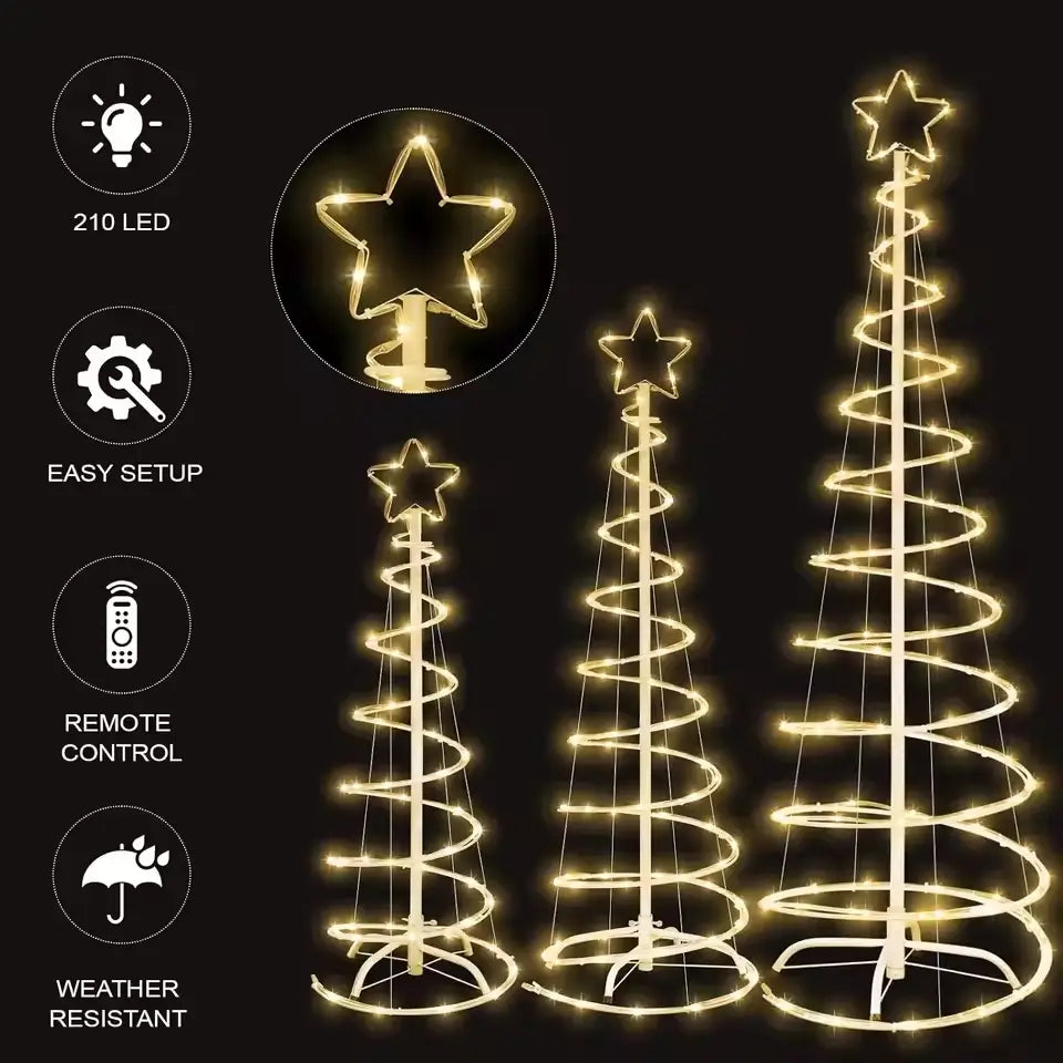 Spiral Christmas Tree LED Light