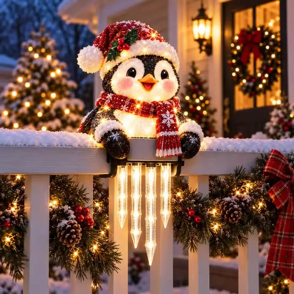 🔥 Today 49% OFF - WinterGlow Snowman Icicle Light Decor
