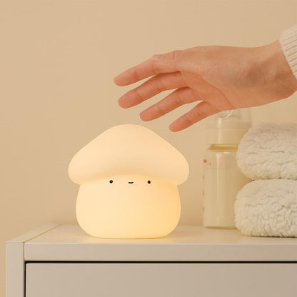 Silicone Mushroom Night Light Pat Light 15/30 Minutes Delay Off Two Dimmers 1W